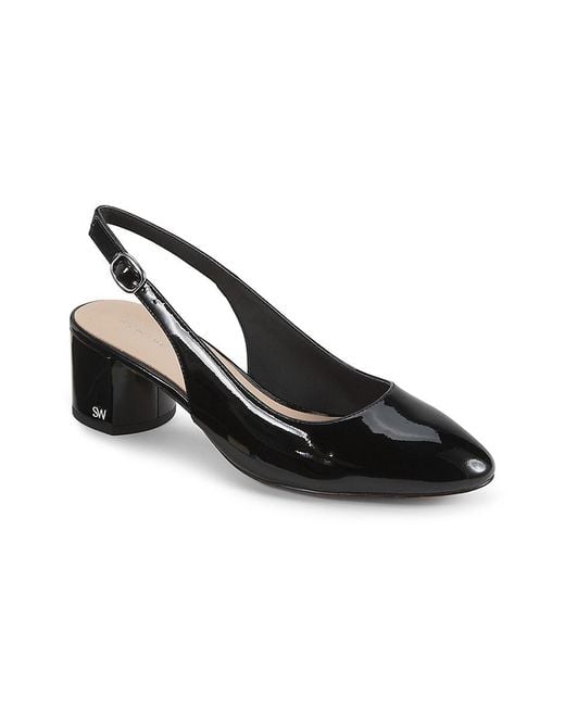 Stuart Weitzman Black 55Mm Patent Leather Pumps