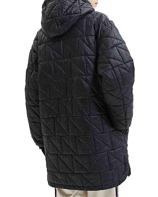 Alpha Style Orange Joy Quilted Puffer Hooded Longline Jacket for men