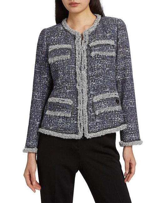 Kobi Halperin Gray Keaton Tweed Single-Breasted Jacket