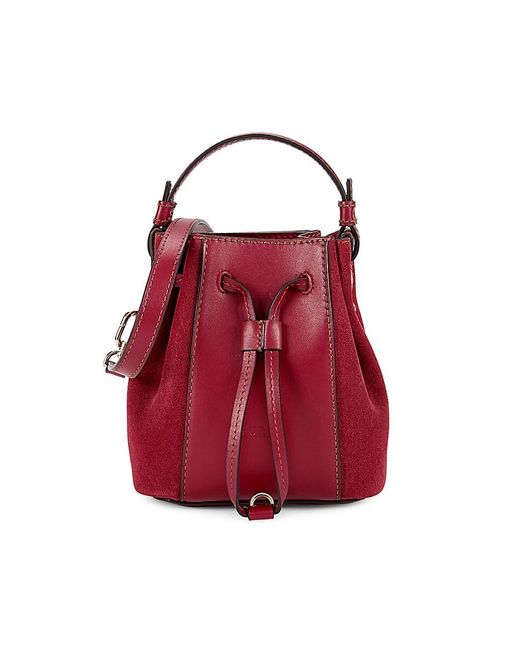 Furla Red Leather Bucket Bag