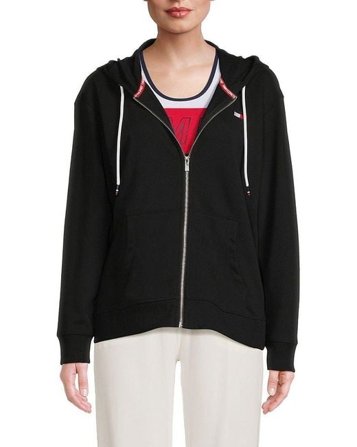 Tommy hilfiger online zip hoodie black