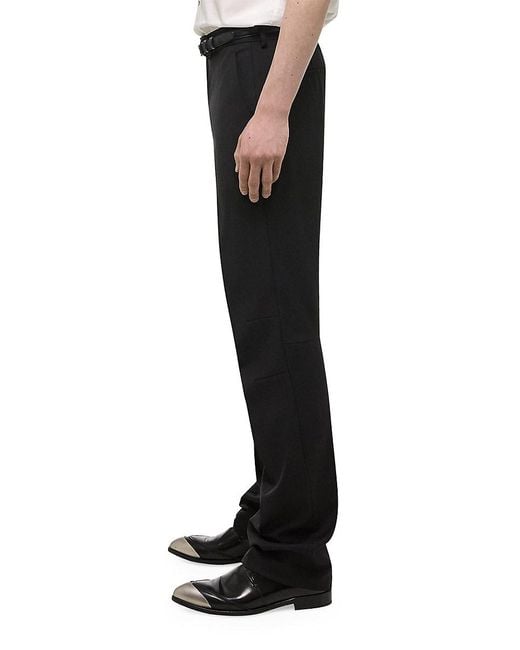 Helmut Lang Black Curve Car Wool Trousers for men