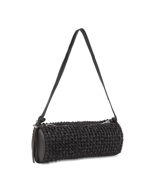 Walter Baker Black Quinn Knot Barrel Leather Shoulder Bag
