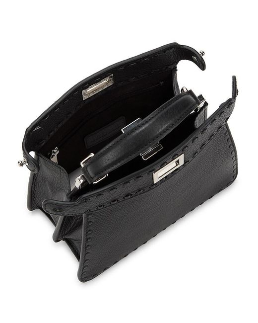 Walter Baker Black Reed Mini Leather Top Handle Bag