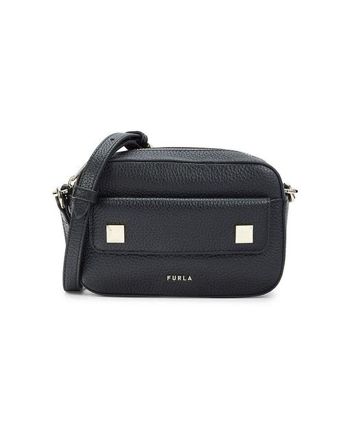 Furla Afrodite Mini Leather Camera Crossbody Bag in Black Lyst