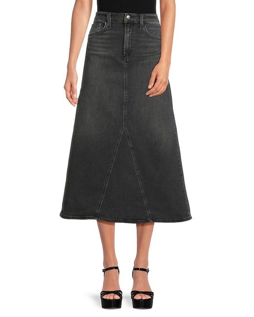 Nothing Written: Black H-Line Denim Midi Skirt | SSENSE