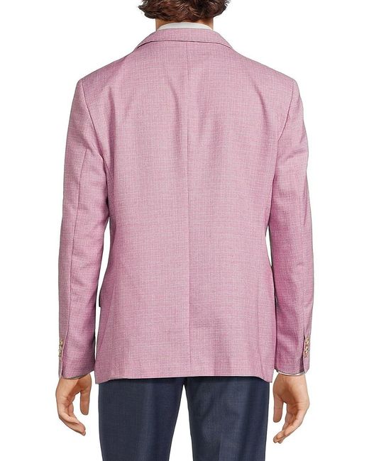 Tailorbyrd Pink Textured Blazer for men
