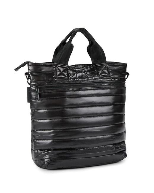 Think Royln Black Replay Quilted Two Way Tote