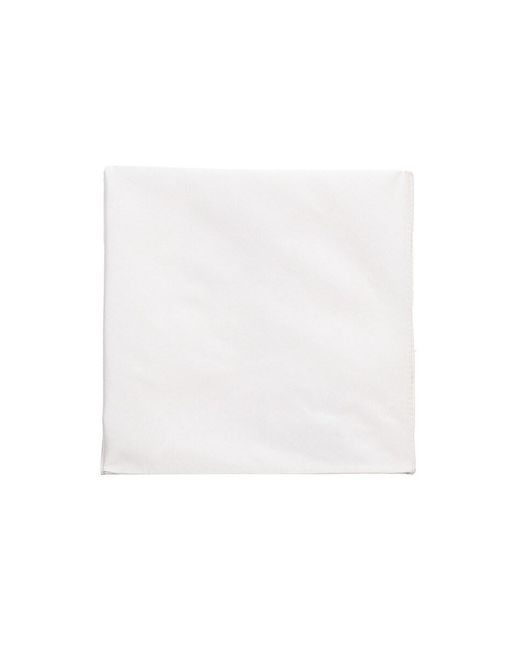 Boss White Solid Silk Pocket Square for men