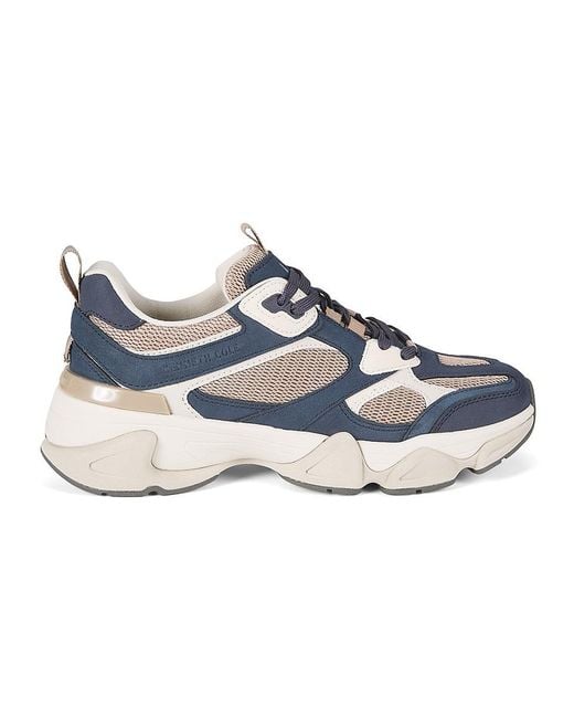 Kenneth Cole Blue Alder Colorblocked Low-Top Sneakers for men