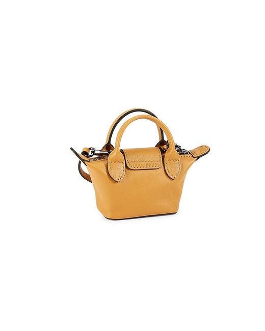 Longchamp Metallic Mini Leather Top Handle Bag