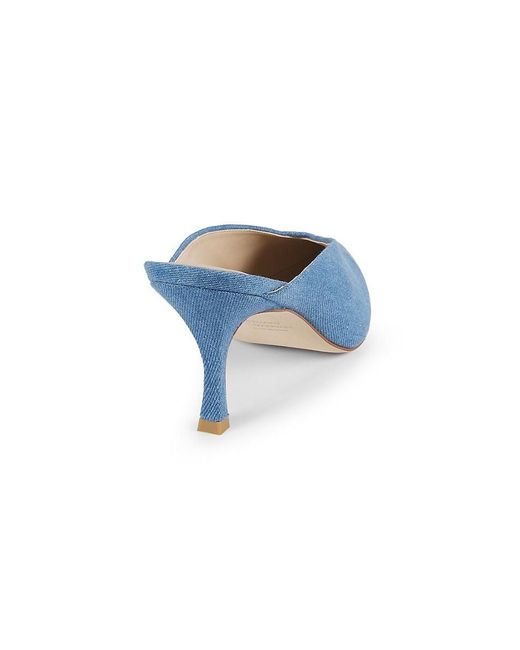 Stuart Weitzman Blue Lulah 84Mm Denim Mules