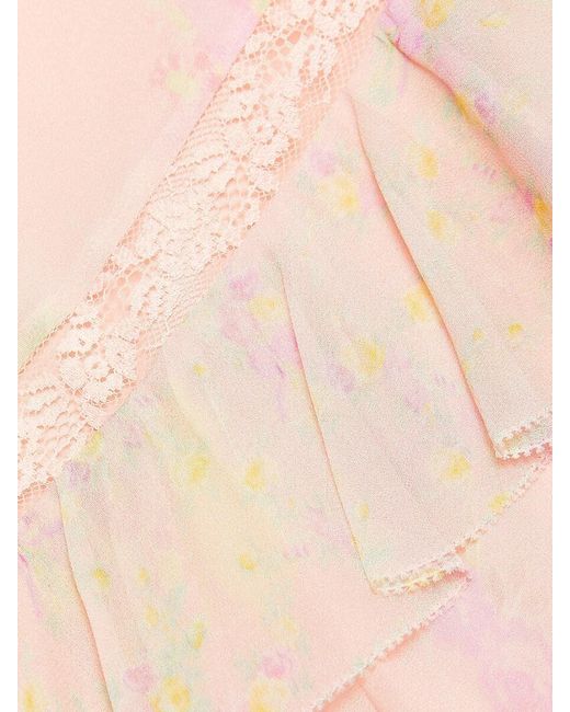 LoveShackFancy Pink Serima Ruffled Minidress