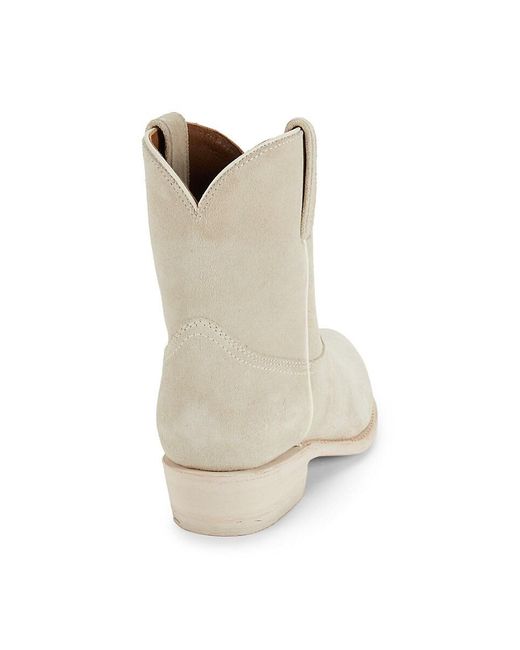 Frye Natural Billy Short Suede Boots