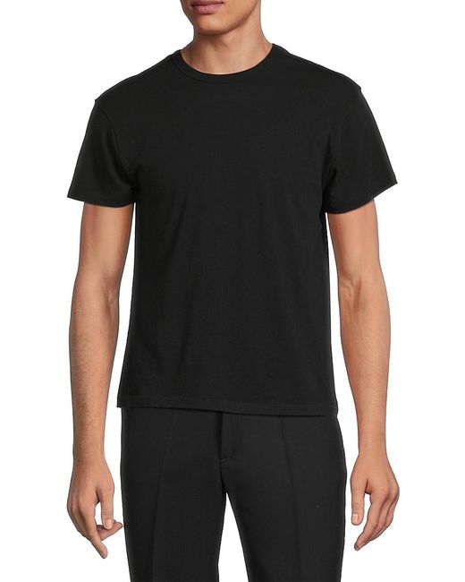 Second/Layer Black Core Crewneck T-shirt for men