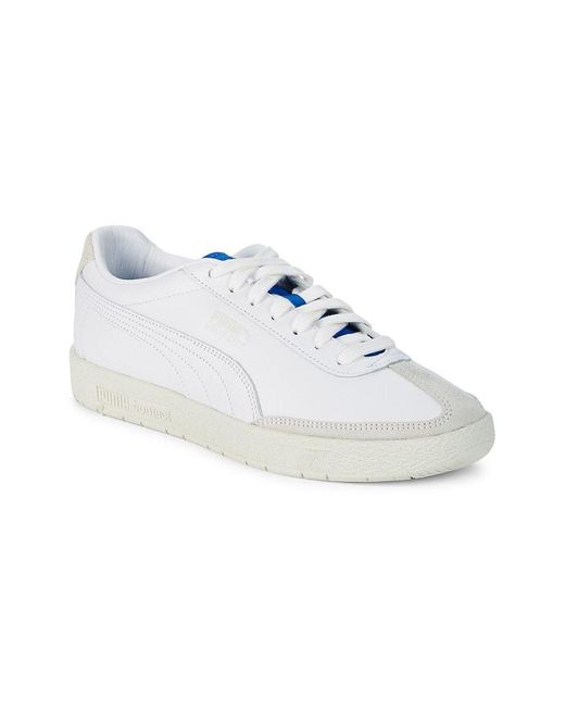 puma white leather sneakers