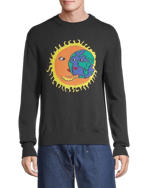 Sky High Farm Blue Character Crewneck Sweatshirt for men