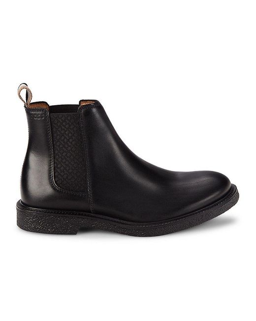 BOSS by HUGO BOSS Tunley Leather Chelsea Boots in Black for Men | Lyst