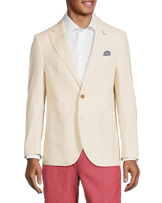 Tailorbyrd White Linen Blend Sportcoat for men