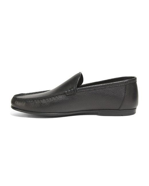 Bally Black Moc-Toe Leather Loafers for men