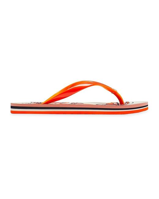 Kate Spade Flyaway Rubber Flip Flops in Orange Lyst