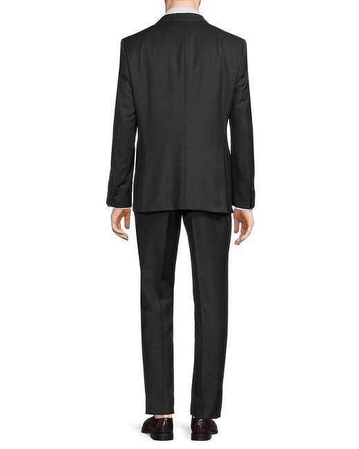 Mens Clothing Suits Grey BOSS by HUGO BOSS Slim-fit Virgin Wool Suit in Dark Grey for Men 