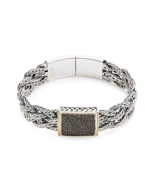 Effy ENY Metallic Sterling, 18K & Spinel Bracelet