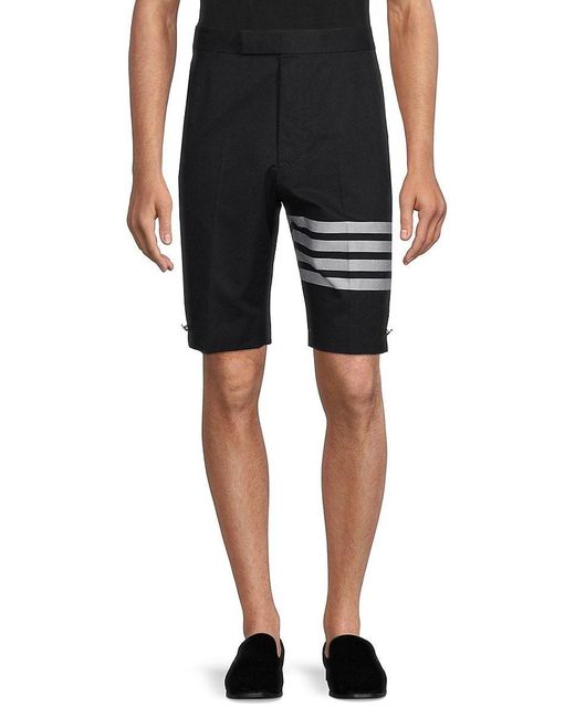 Mens black flat shop front shorts