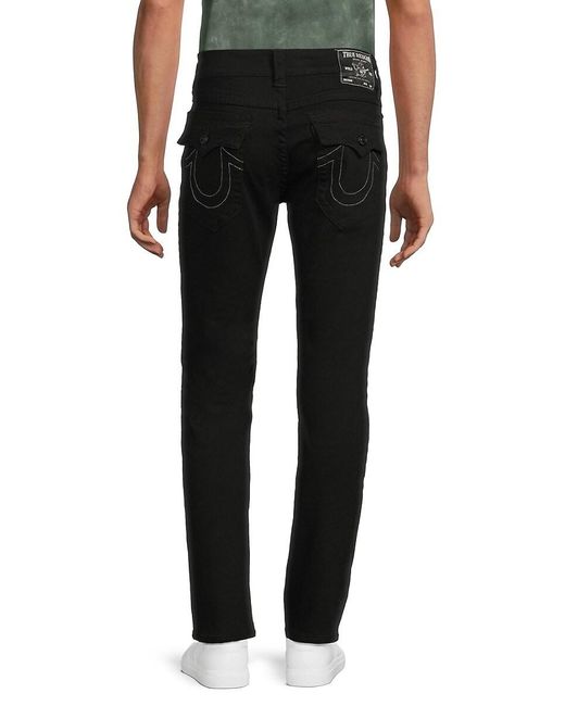 True Religion Black Rocco Skinny Fit Jeans for men