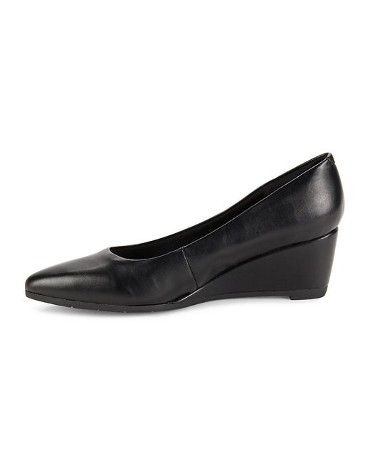 Easy Spirit Black Jinger 56Mm Point Toe Wedge Pumps