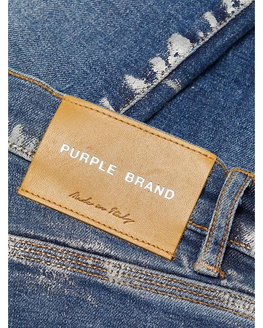 Purple Brand Blue Brand Metallic Skinny Jeans for men