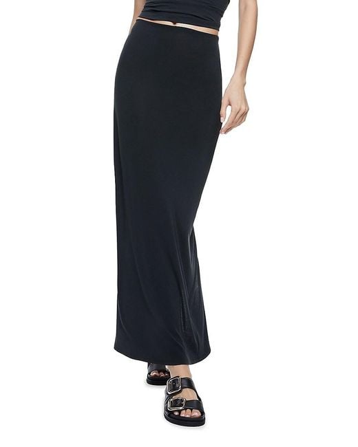 Alice + Olivia Black Agatha Jersey Maxi Skirt