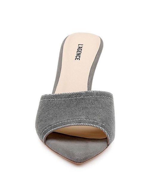 L'Agence Gray Lolita 85Mm Leather Mules