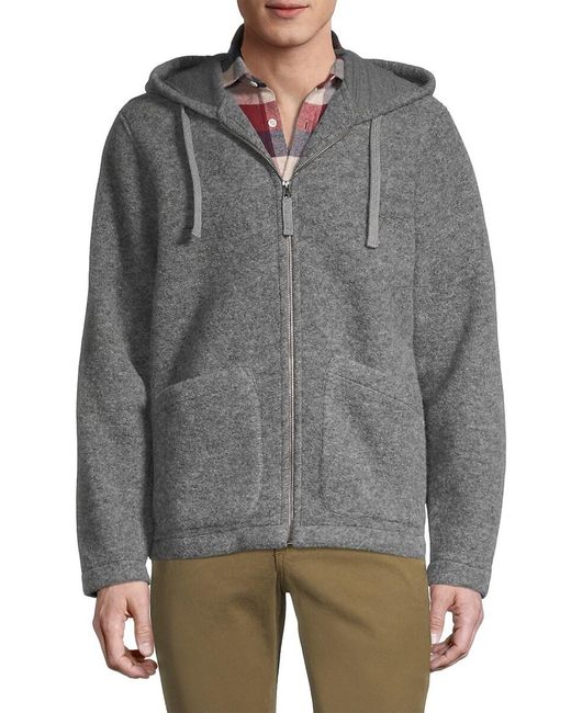 Hartford Gray Zip-up Hoodie Sweatshirt for men