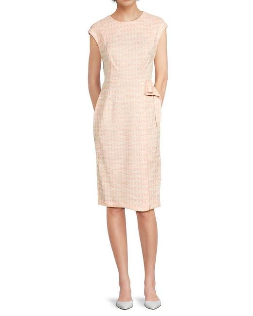 Calvin Klein Natural Round Neck Minidress