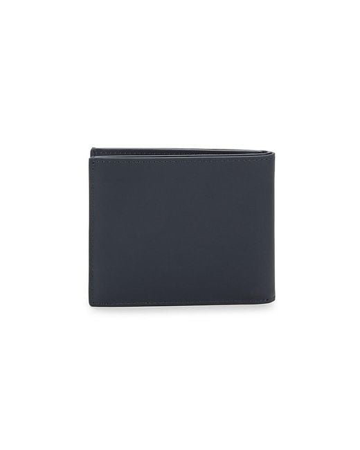 Paul Smith Blue Diagonal Stripe Bifold Leather Wallet for men