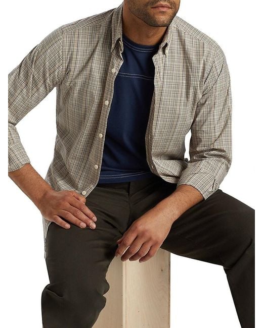 Noah NYC Gray Check Cotton Shirt for men