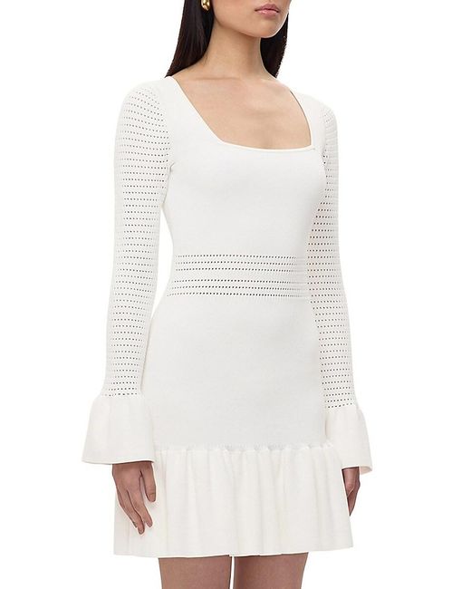 Hervé Léger White The Colette Knit Minidress