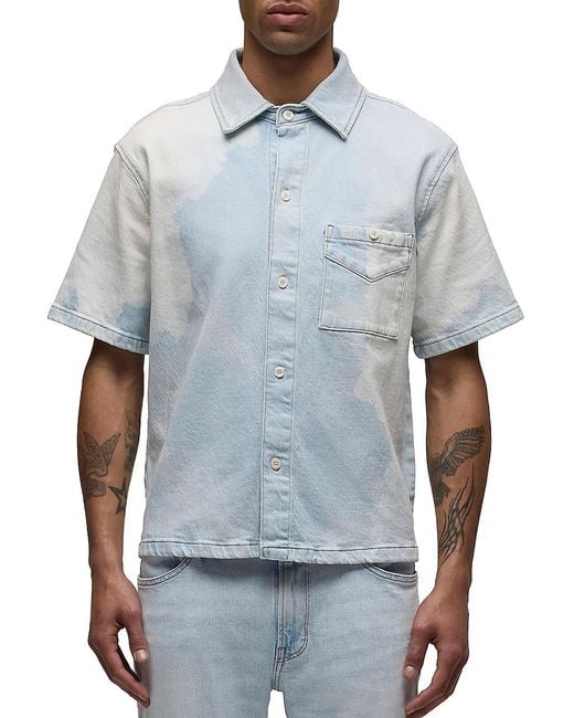 Hudson Blue Sun-Bleached Short-Sleeve Shirt for men