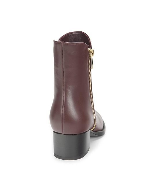 Gianvito Rossi Brown 40mm Leather Side-zip Ankle Boots