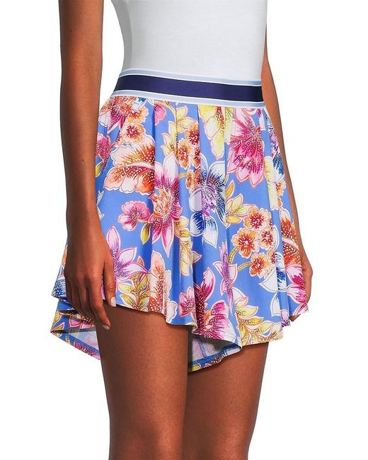 Johnny Was Blue Bee Active Flutter Skort