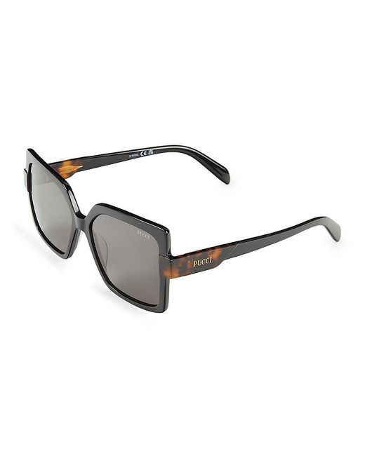 Emilio Pucci Gray 55mm Square Sunglasses