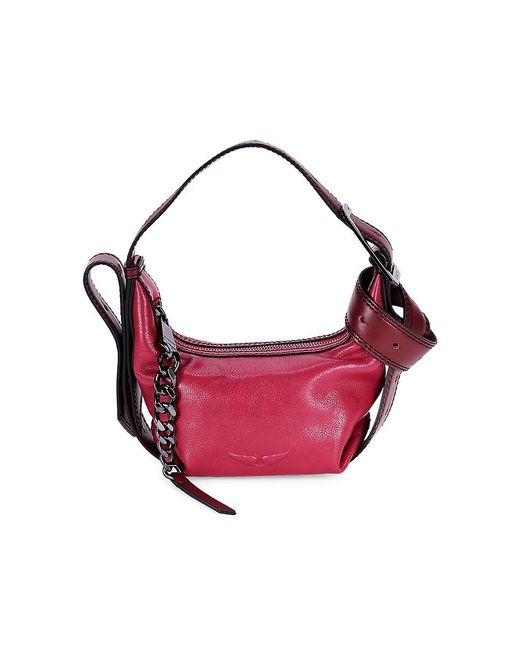 Zadig & Voltaire Pink Le Cecilia Leather Hobo Bag