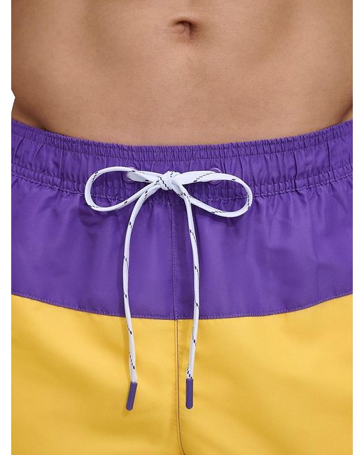 Starter Blue Colorblocked Volleyball Shorts for men