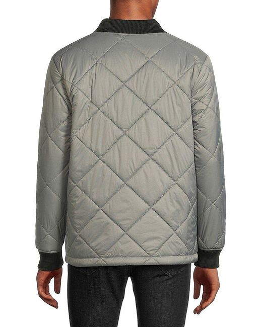 Spyder Quilted Bomber Jacket in Gray for Men | Lyst