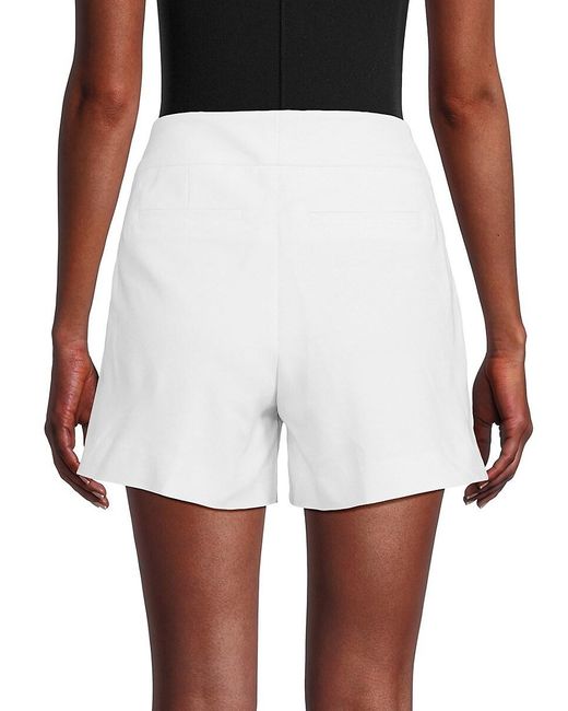 Saks Fifth Avenue White Pleated Shorts