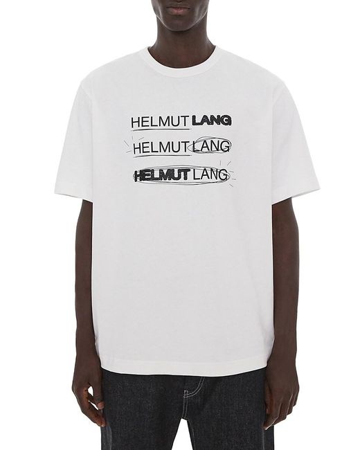 Helmut Lang Gray Outer Space Crewneck T Shirt for men
