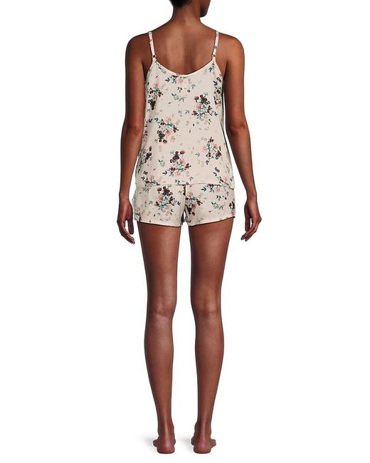 Ted Baker White 2-piece Floral Satin Cami Top & Shorts Set