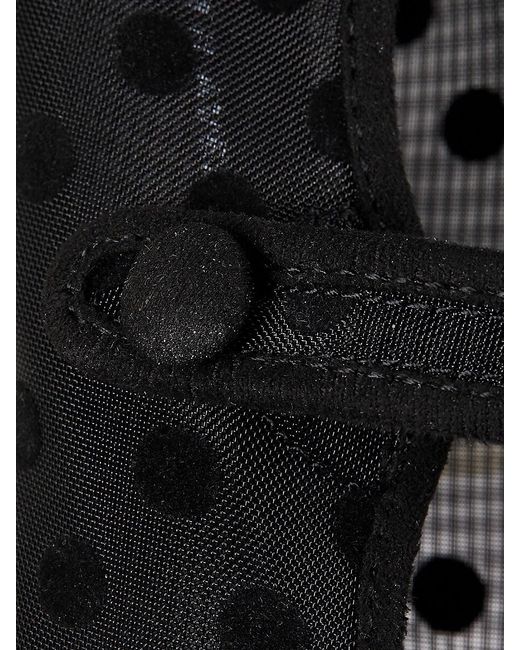 Saks Fifth Avenue Black Dot Ballet Flats