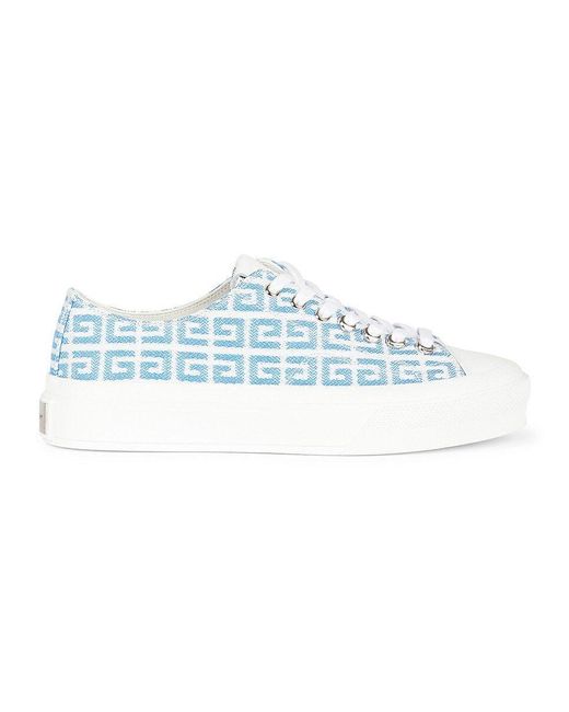 Givenchy Blue City Jacquard Low Top Casual Sneakers